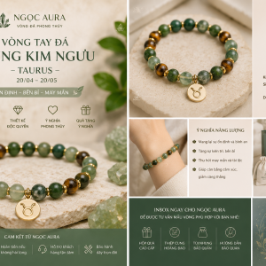 Vòng Tay Đá Cung Kim Ngưu – Phụ Kiện Phong Thủy Mang Năng Lượng Ổn Định Và May Mắn |